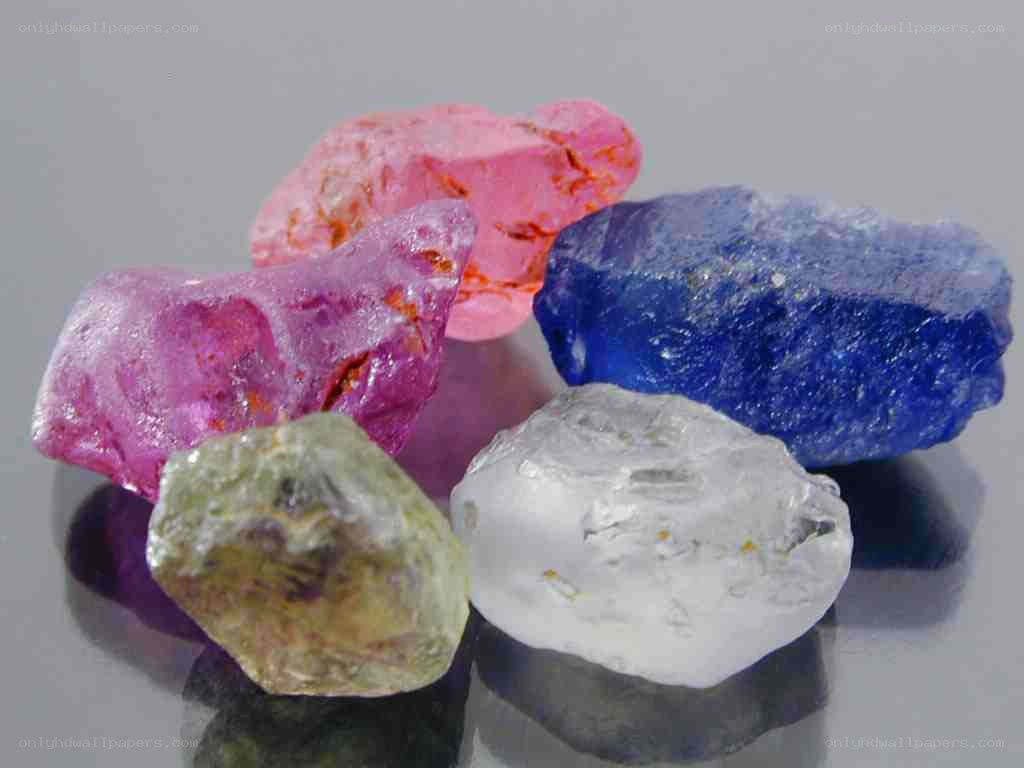 colorful gemstones on display