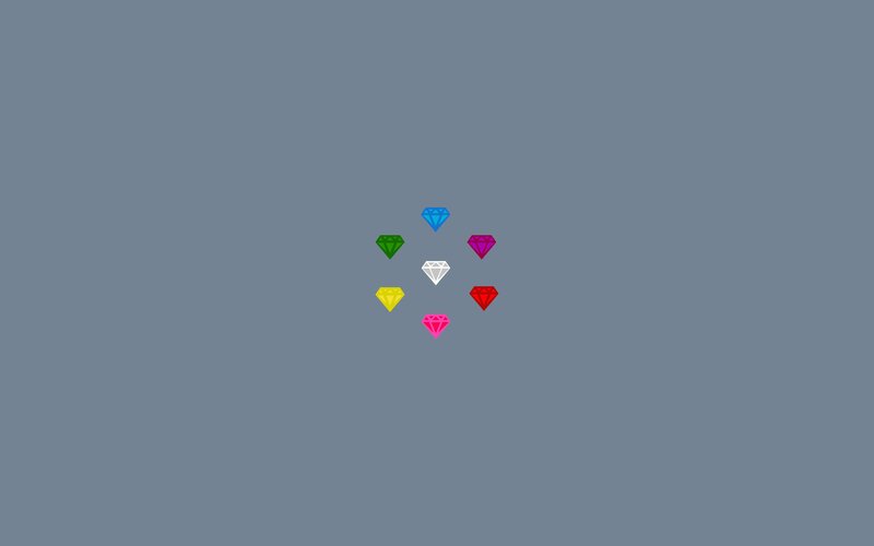 colorful gemstones on gray