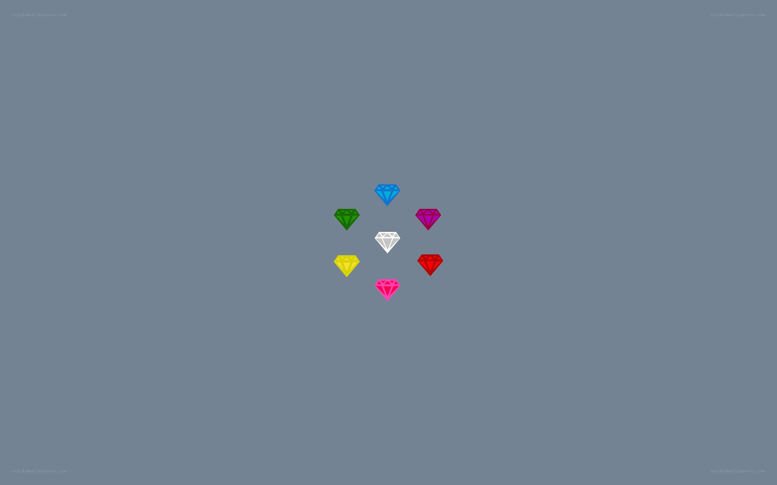 colorful gemstones on gray