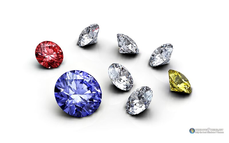 Colorful Gemstones — White