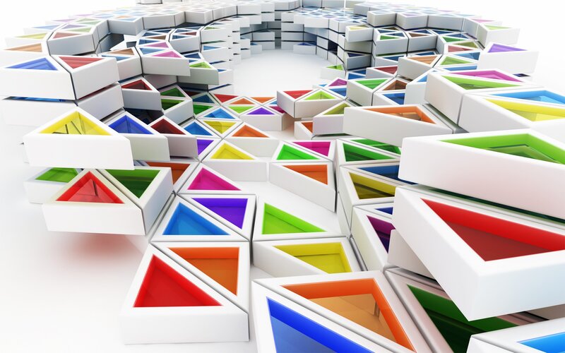 colorful geometric block structure