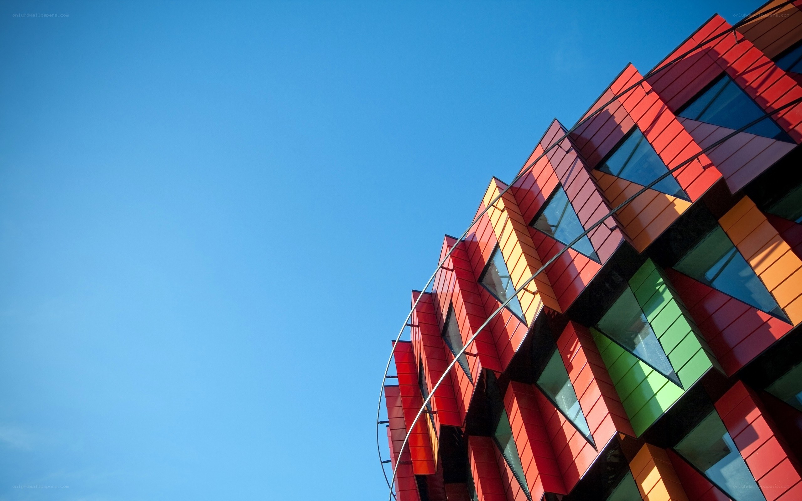 Colorful geometric building facade