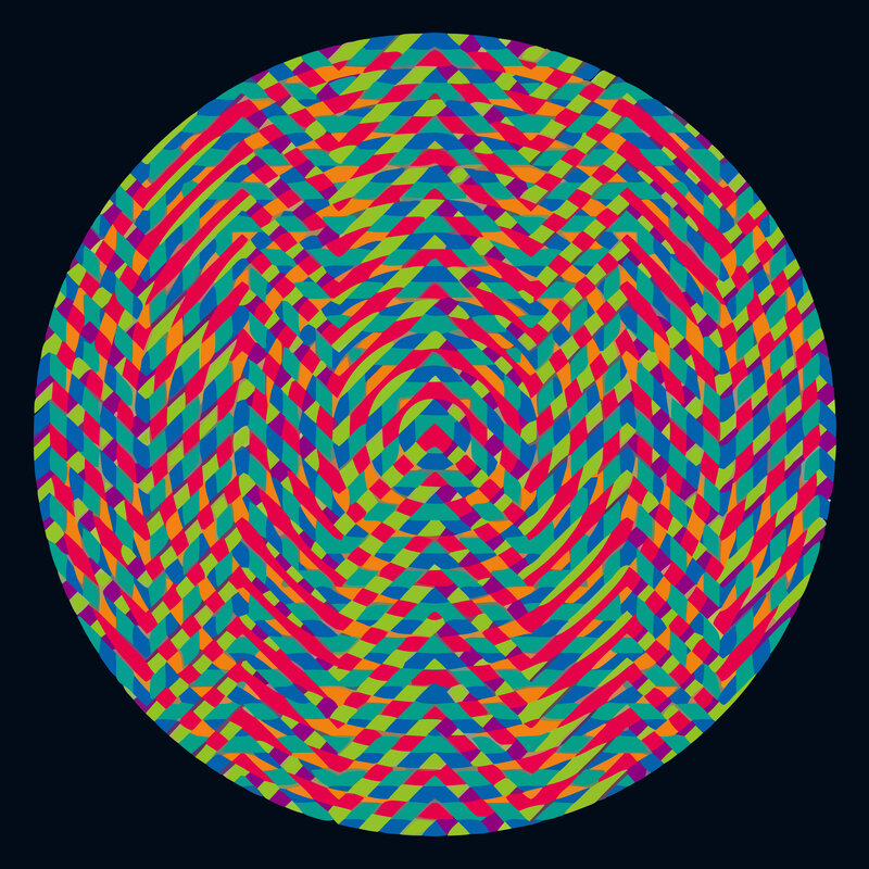 Colorful geometric circular pattern