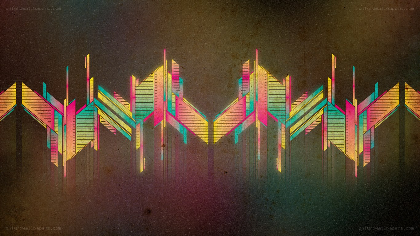 colorful geometric cityscape