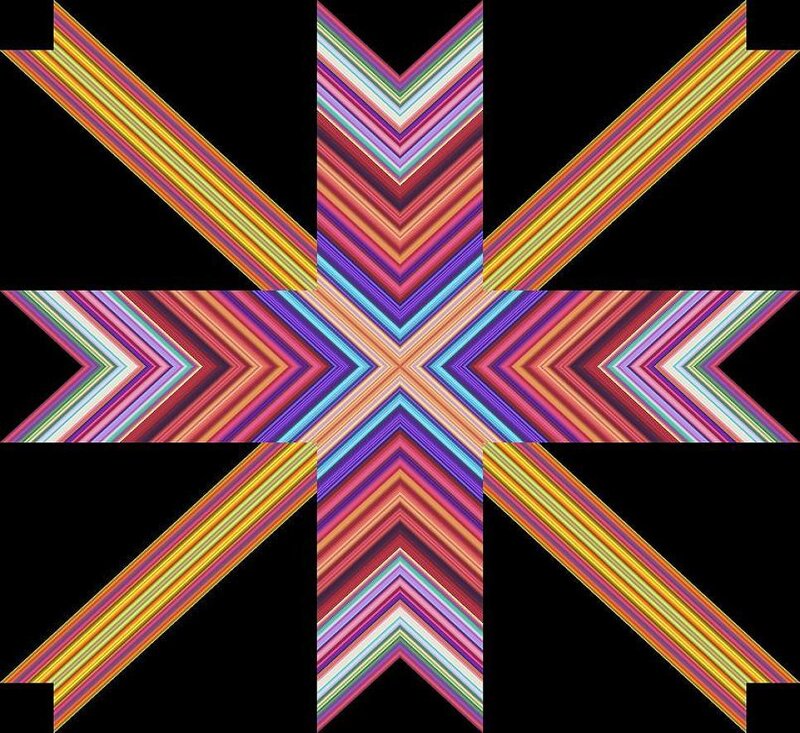 colorful geometric cross pattern