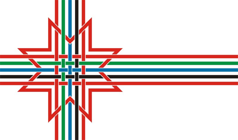 colorful geometric flag design