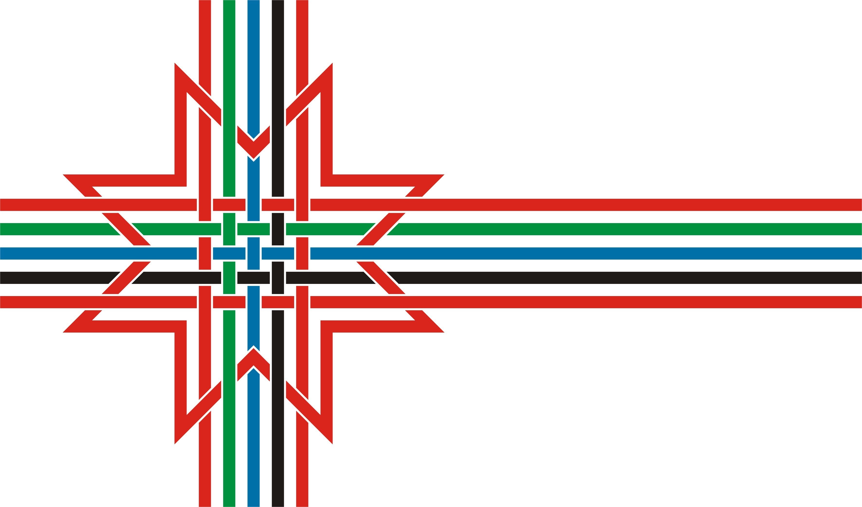 colorful geometric flag design