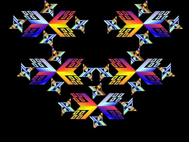 colorful geometric fractal pattern