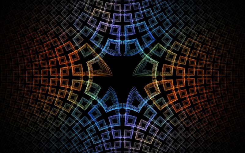 Colorful geometric fractal pattern