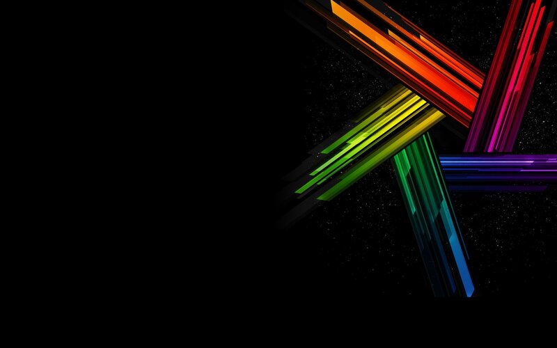 Colorful Geometric Lines — Black, Dynamic, Night