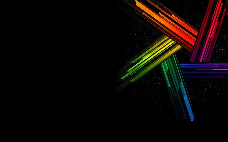 Colorful Geometric Lines — Black, Dynamic