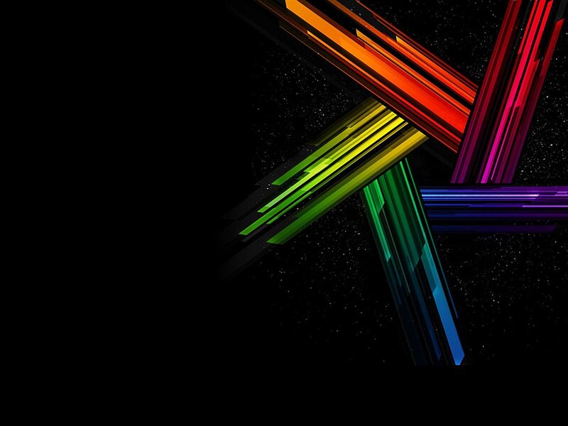 Colorful Geometric Lines — Black