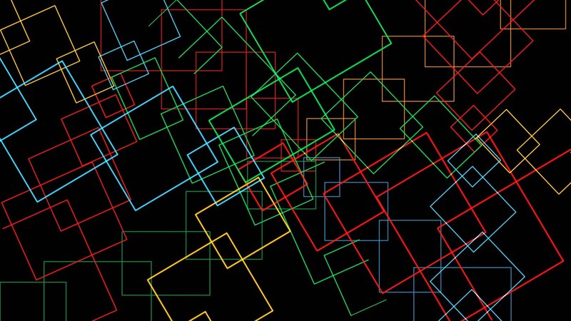 Colorful Geometric Lines — Red