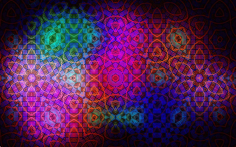 colorful geometric mandala pattern