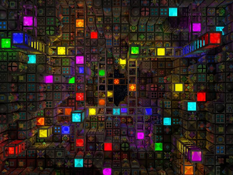 colorful geometric maze
