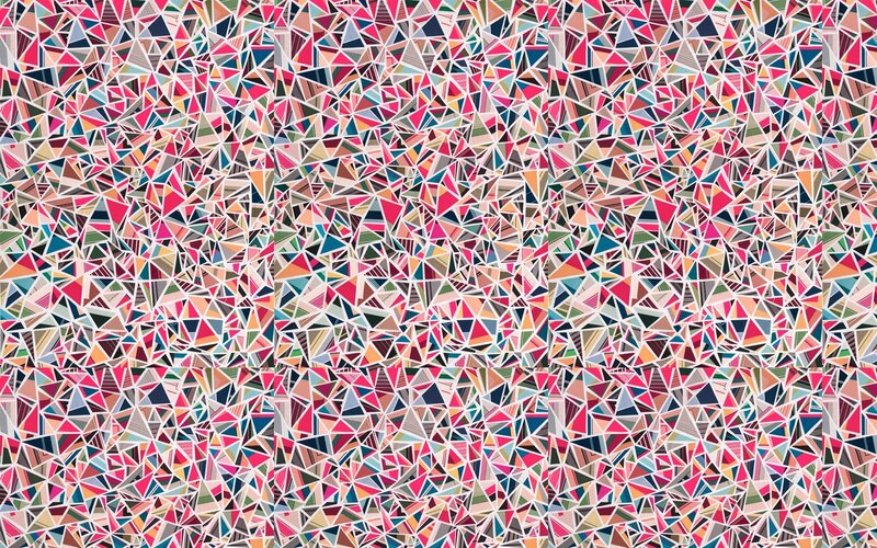 Colorful geometric mosaic pattern