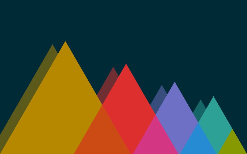 Colorful Geometric Mountains
