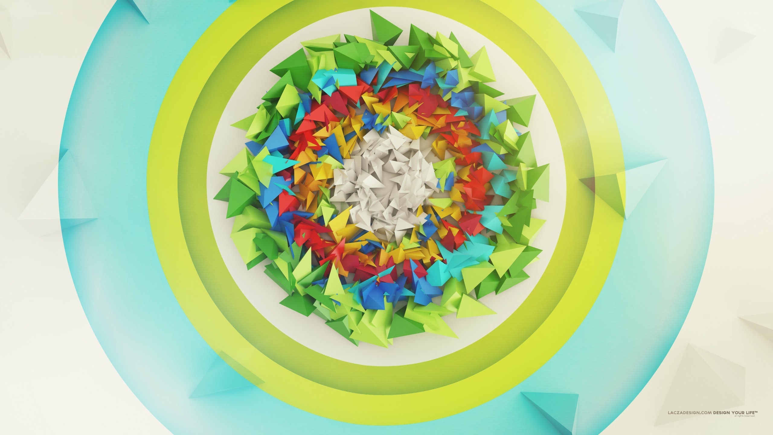 Colorful geometric origami design