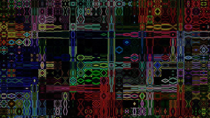 Colorful Geometric Pattern — Black, Hypnotic