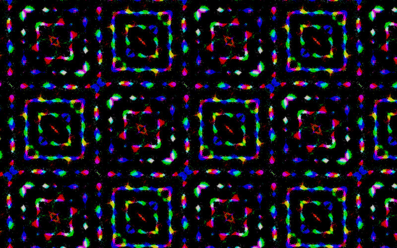 Colorful Geometric Pattern — Black