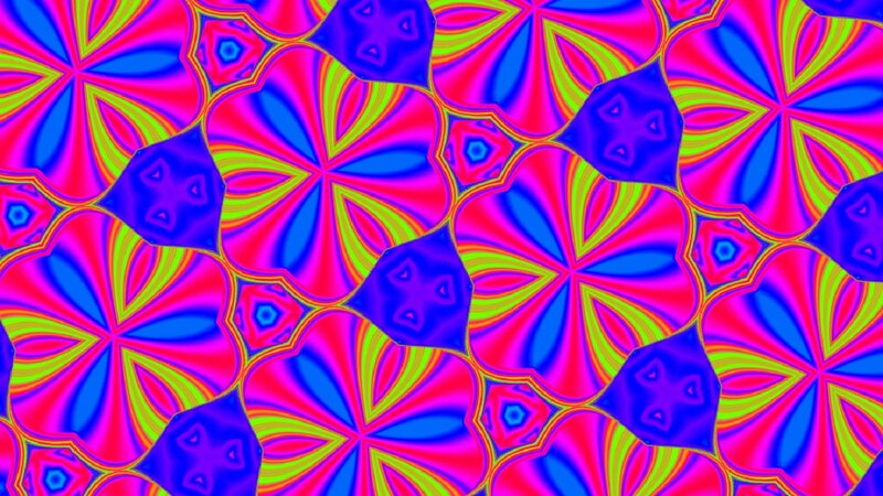 Colorful Geometric Pattern — Blue, Hypnotic, Abstract