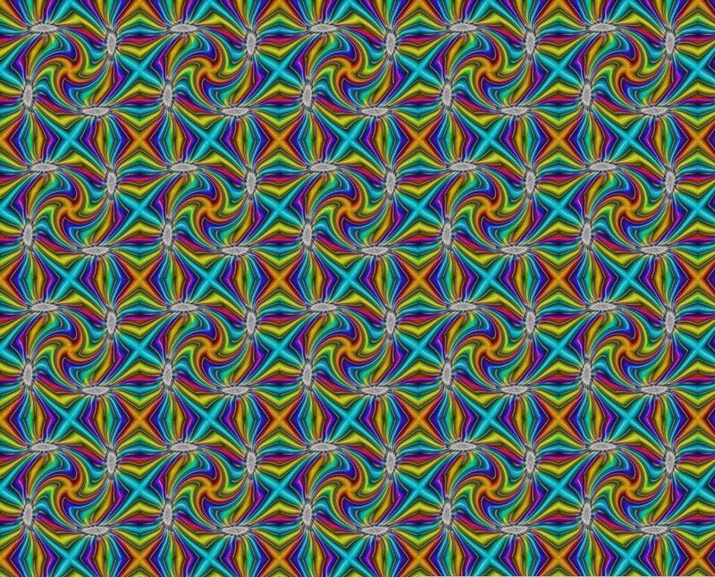 Colorful Geometric Pattern — Blue, Hypnotic