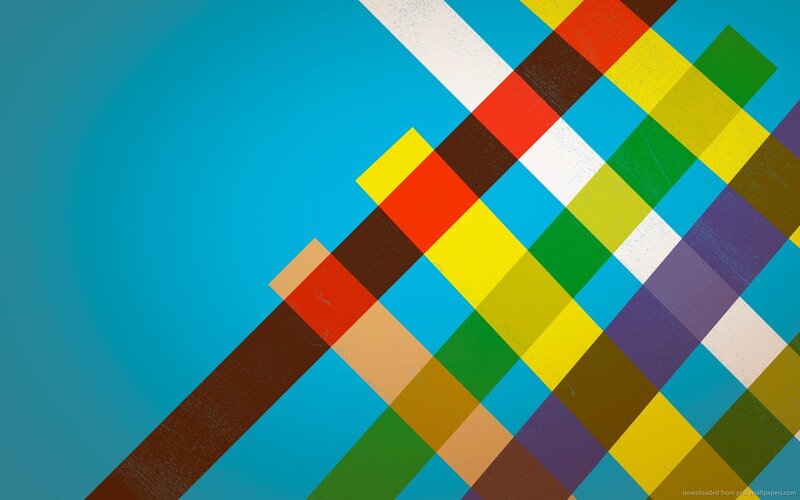 Colorful Geometric Pattern — Blue, Vibrant, Abstract, Diagonal Lines