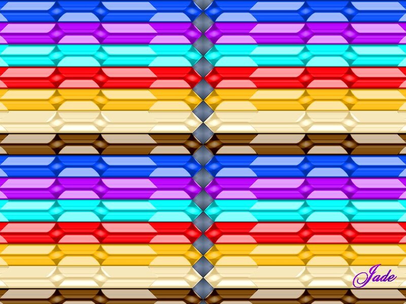 Colorful Geometric Pattern — Blue, Vibrant, Digital Art, Diamond Shape
