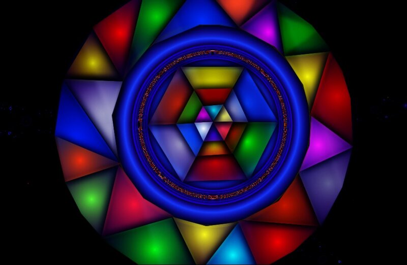 Colorful Geometric Pattern — Blue, Vibrant