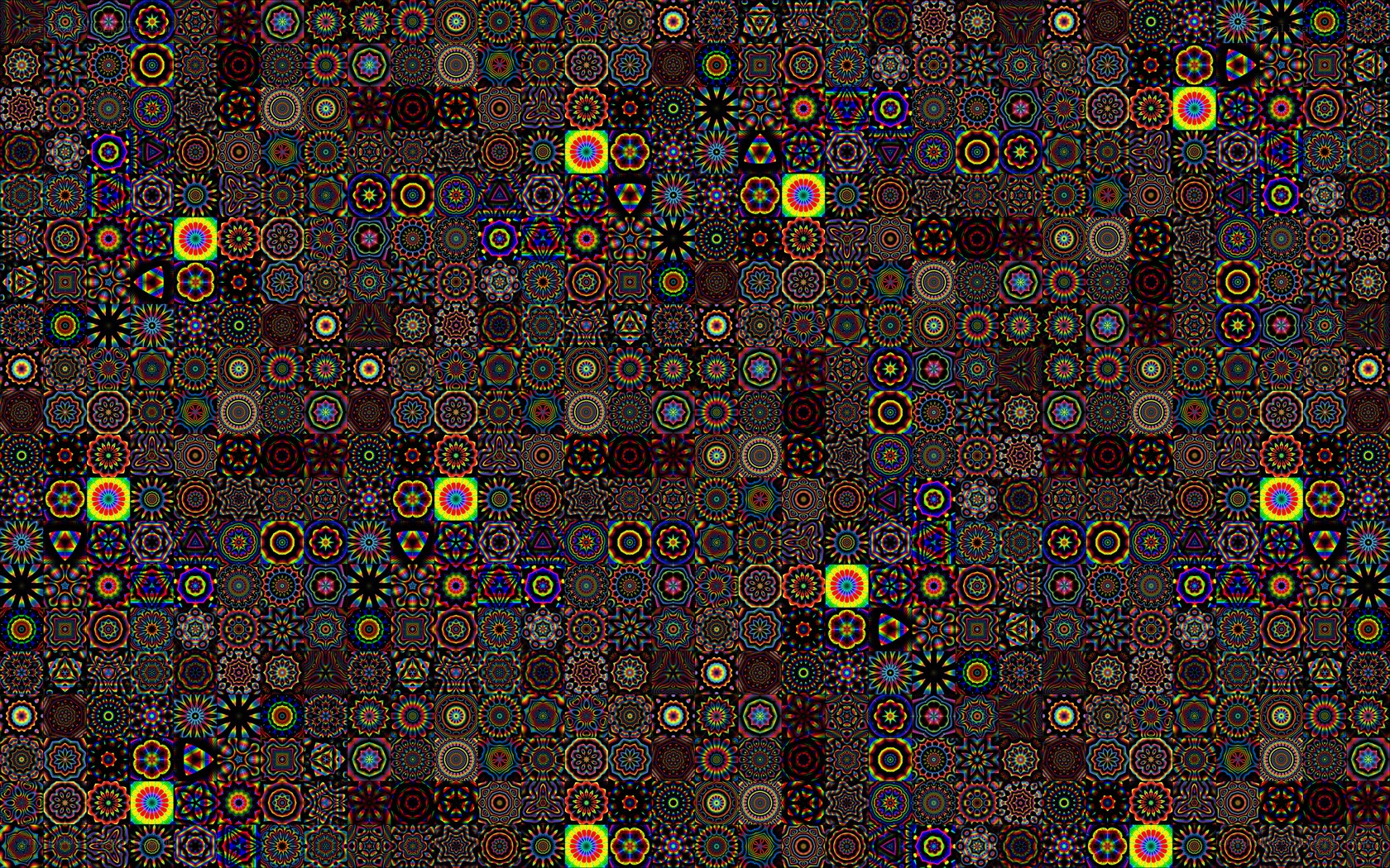 colorful geometric pattern collage