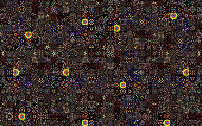colorful geometric pattern collage
