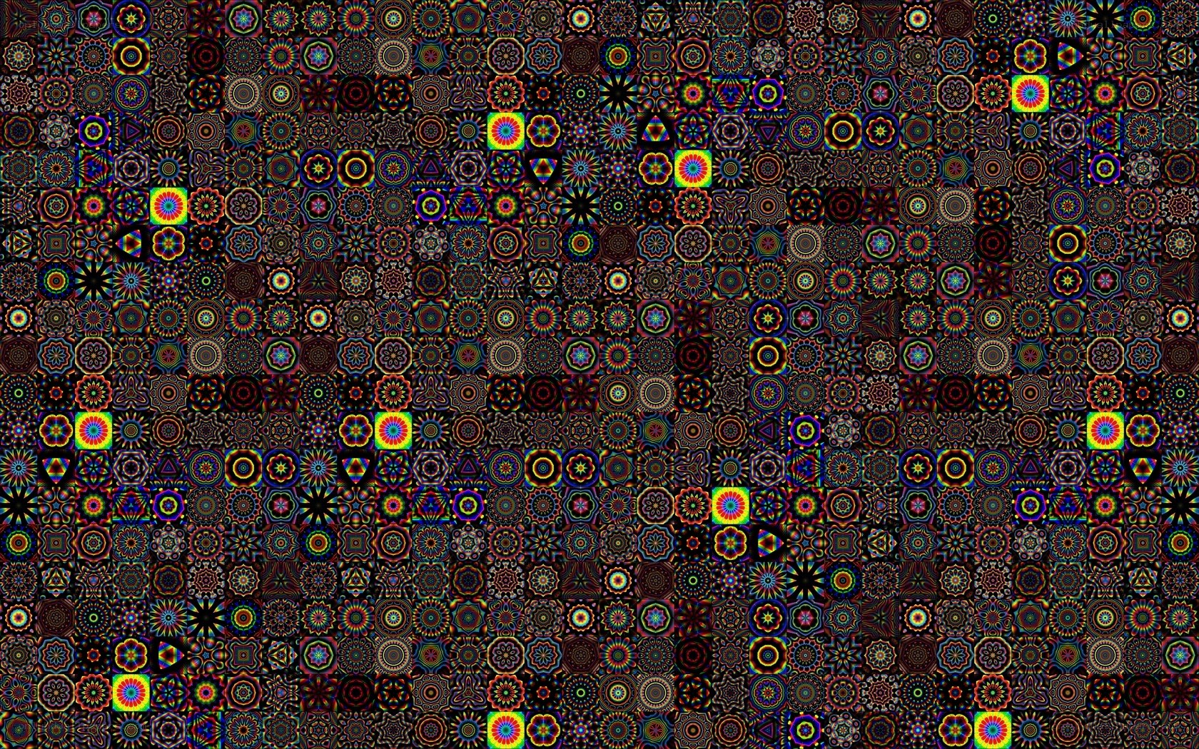colorful geometric pattern collage