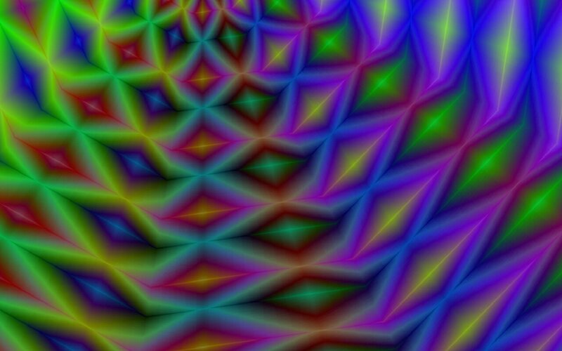 Colorful Geometric Pattern — Green, Hypnotic, Abstract, Geometric Shapes