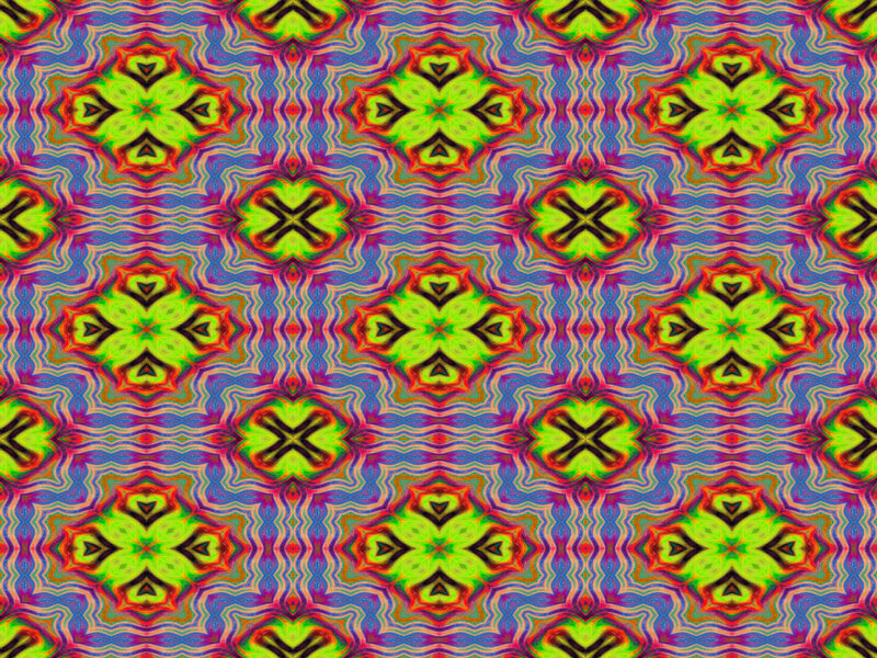 Colorful Geometric Pattern — Green, Hypnotic, Abstract, Shapes