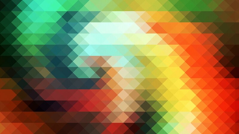 Colorful Geometric Pattern — Green, Vibrant, Abstract, Diamond Shapes