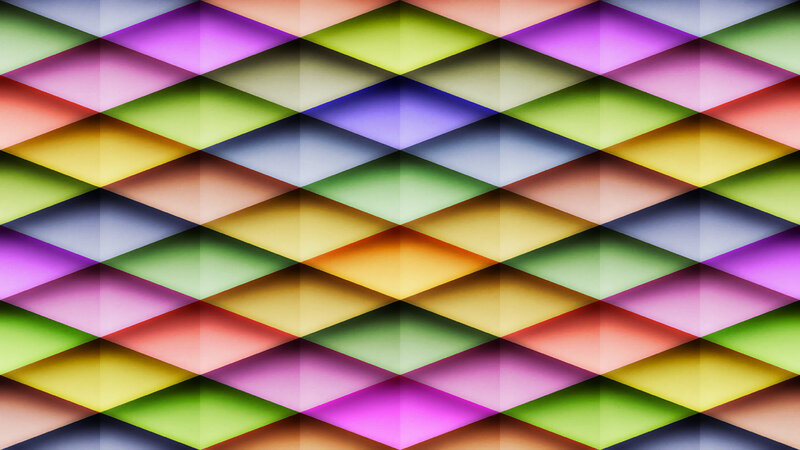 Colorful Geometric Pattern — Green, Vibrant, Abstract, Diamonds
