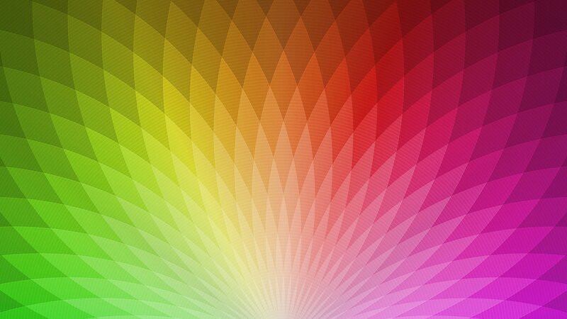 Colorful Geometric Pattern — Green, Vibrant, Abstract, Rays
