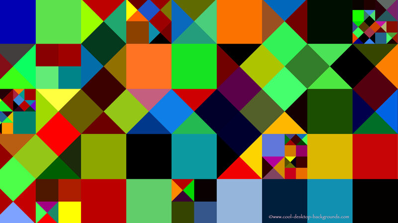 Colorful Geometric Pattern — Green, Vibrant, Abstract, Squares