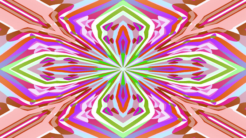 Colorful Geometric Pattern — Green, Vibrant, Abstract, Symmetry
