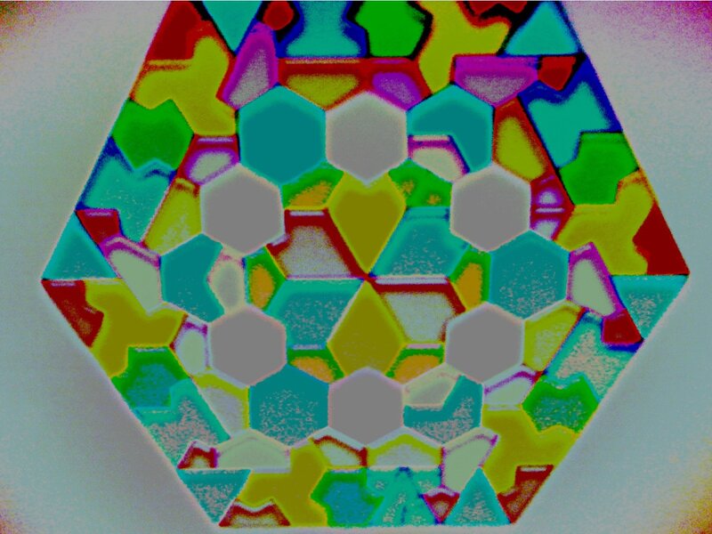 Colorful Geometric Pattern — Green, Vibrant, Abstract
