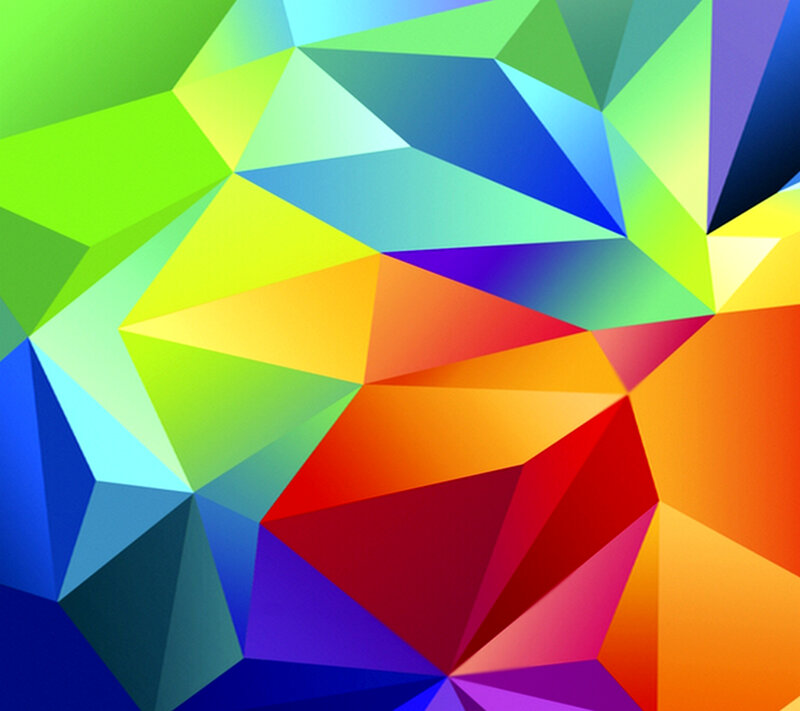 Colorful Geometric Pattern — Green, Vibrant, Abstract, Triangles, Gradient
