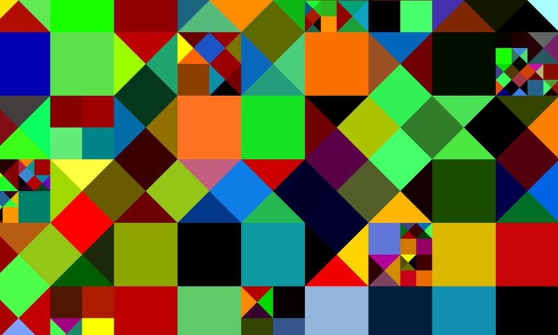 Colorful Geometric Pattern — Green, Vibrant