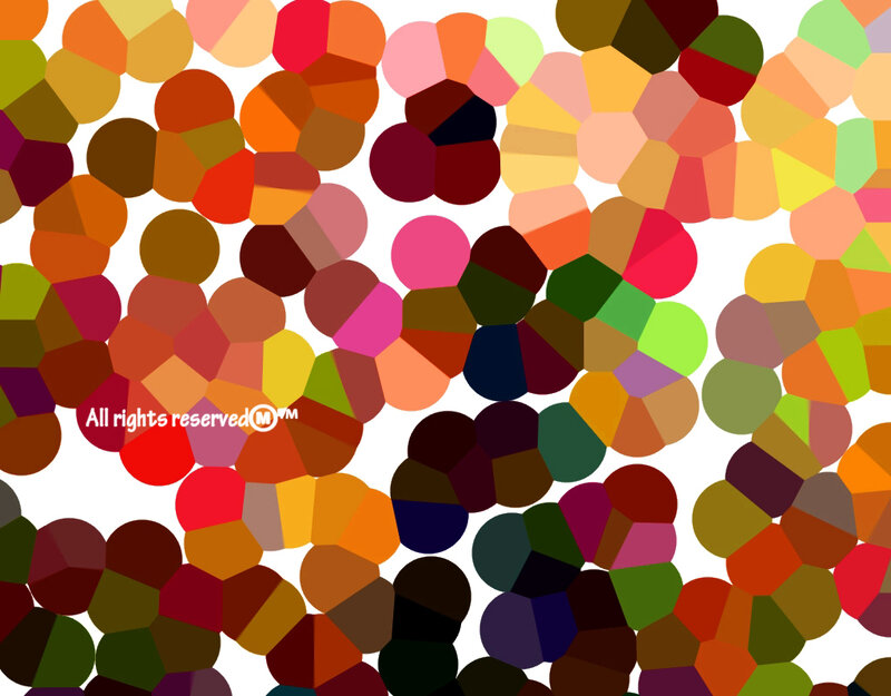 Colorful Geometric Pattern — Orange, Vibrant, Digital Art