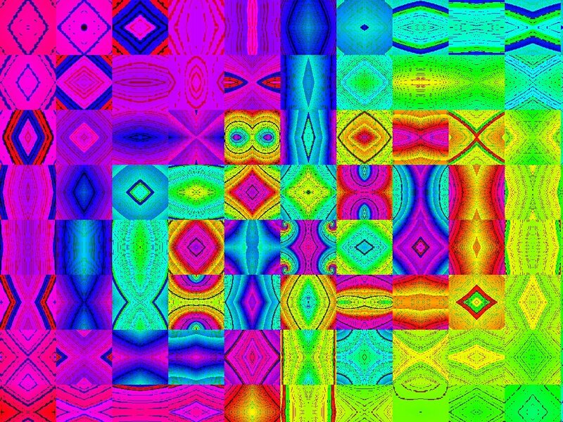 Colorful Geometric Pattern — Pink, Vibrant, Abstract, Diamonds