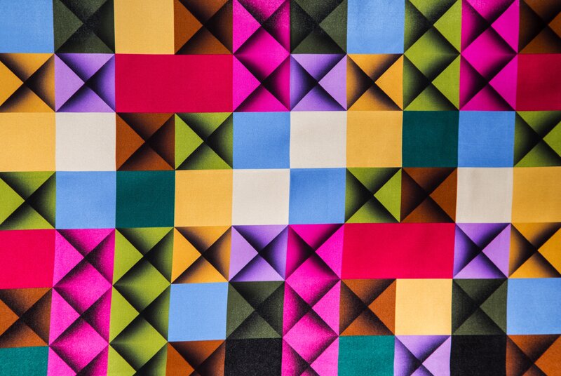 Colorful Geometric Pattern — Pink, Vibrant, Abstract, Squares