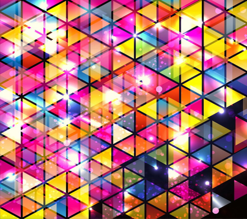 Colorful Geometric Pattern — Pink, Vibrant, Abstract