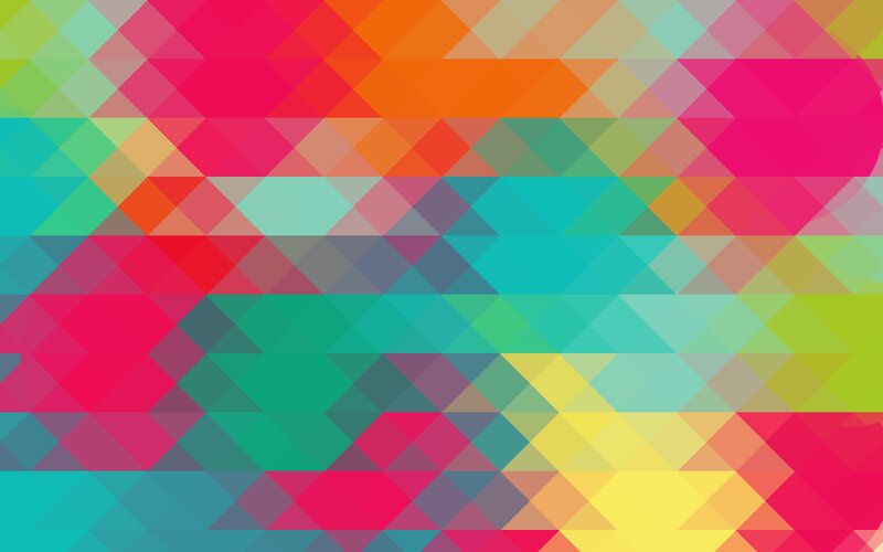 Colorful Geometric Pattern — Pink, Vibrant, Abstract, Triangles, Diamonds