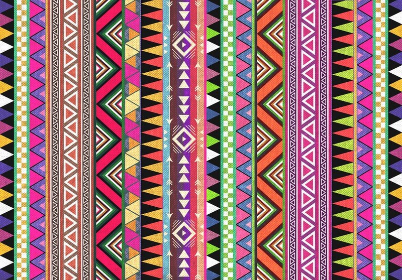 Colorful Geometric Pattern — Pink, Vibrant, Vector Art
