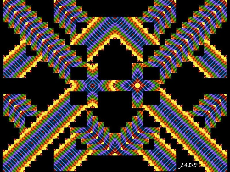 Colorful Geometric Pattern — Purple, Hypnotic