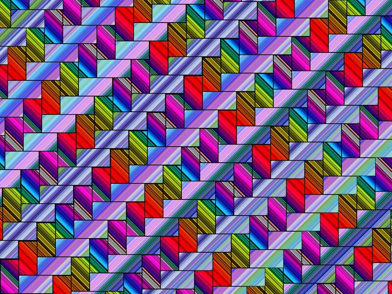Colorful Geometric Pattern — Purple, Vibrant, Abstract, Tiles